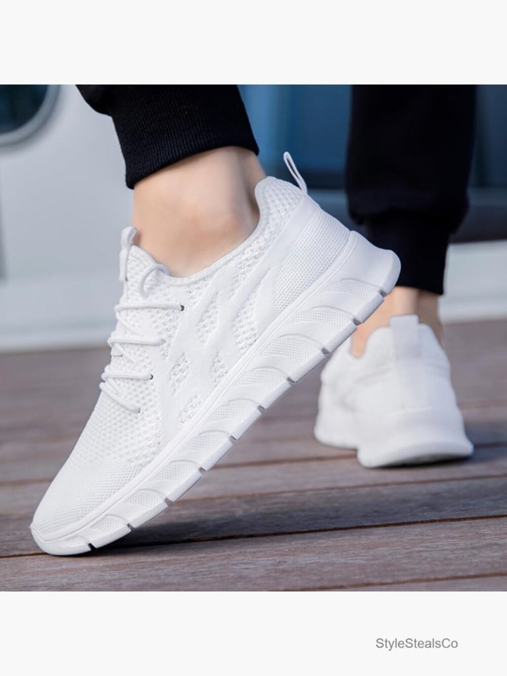 Women's Slip On Sneakers Athletic Walking Running Shoes Lightweight Breathable - Picture 2 of 7